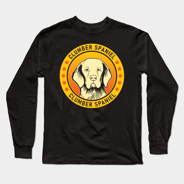 Clumber Spaniel Dog Portrait Long Sleeve T-Shirt by millersye